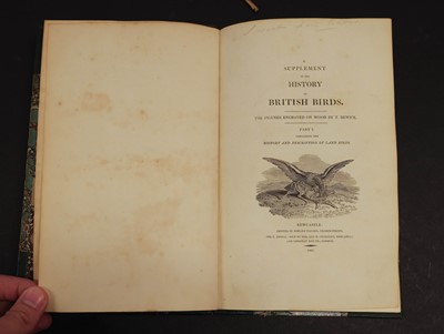 Lot 147 - Bewick (Thomas). History of British Birds (Land/Water), 2 vols., [3rd/1st eds.], Newcastle, 1805/04