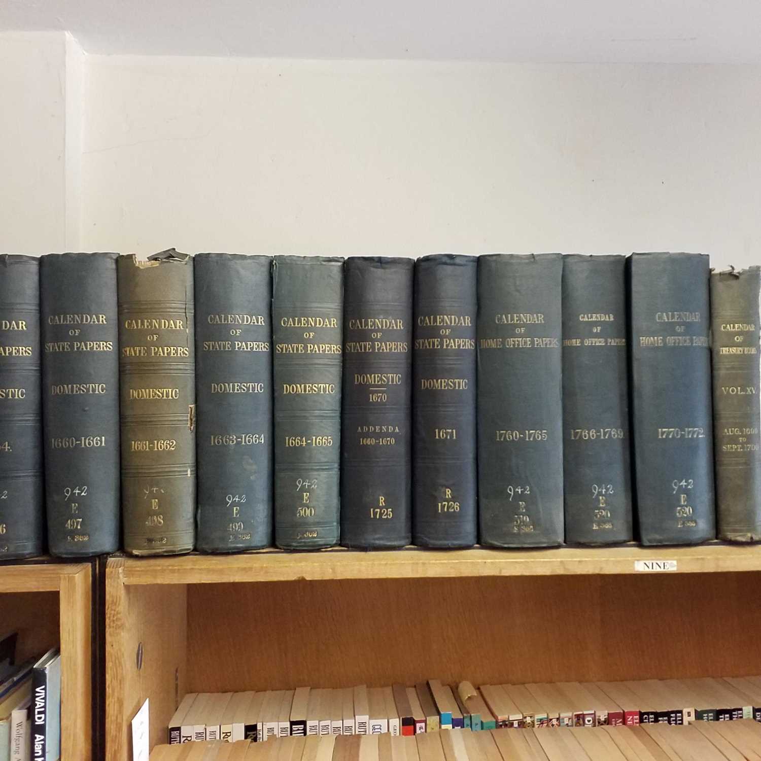 Lot 497 Calendar of State Papers. 67 volumes