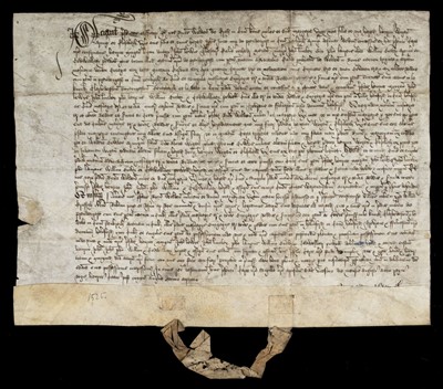 Lot 691 - Pembrokeshire Deed, 1525. Grant, 20 August 1525