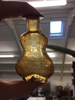 Lot 86 - Bottle. An 18th century glass medicine bottle - Dr Lowther's Drops, 1757