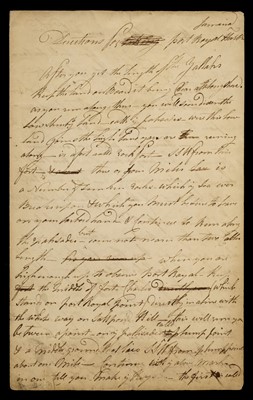 Lot 12 - West Indies. Manuscript navigational instructions for entering Port Royal, circa 1780