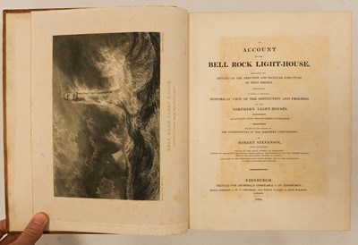 Lot 98 - Stevenson (Robert). An Account of the Bell Rock Light-House, 1st edition, Edinburgh, 1824