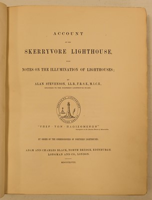 Lot 97 - Stevenson (Alan). Account of the Skerryvore Lighthouse, 1848