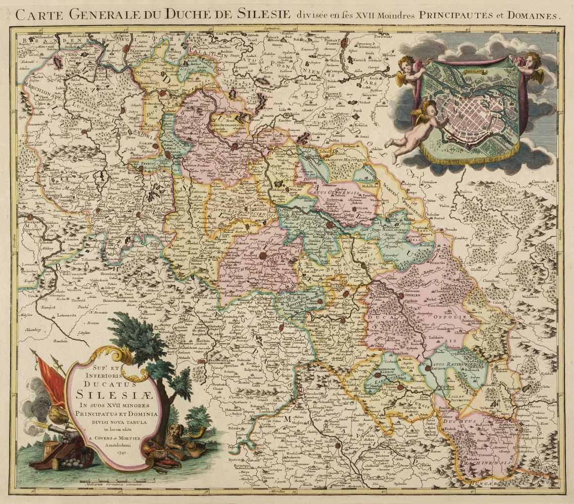 Lot 290 - Silesia/Poland. Covens & Mortier (publishers), Sup.s et Inferioris Ducatus Silesiae..., circa 1741