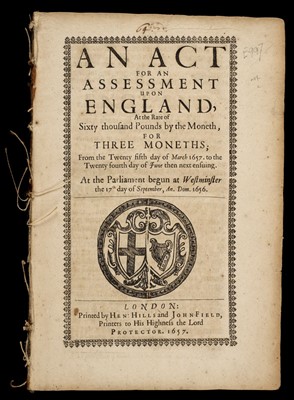 Lot 214 - Commonwealth of England. Four Declarations or Acts of Parliament, 1649-57
