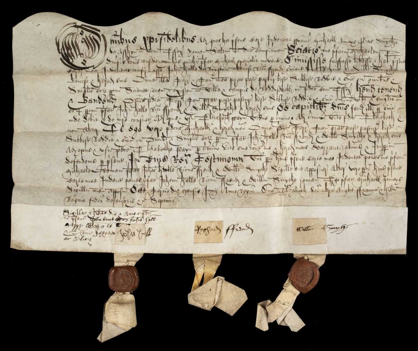 Lot 674 - Essex, Bucks & Berks Deeds, 16th c.