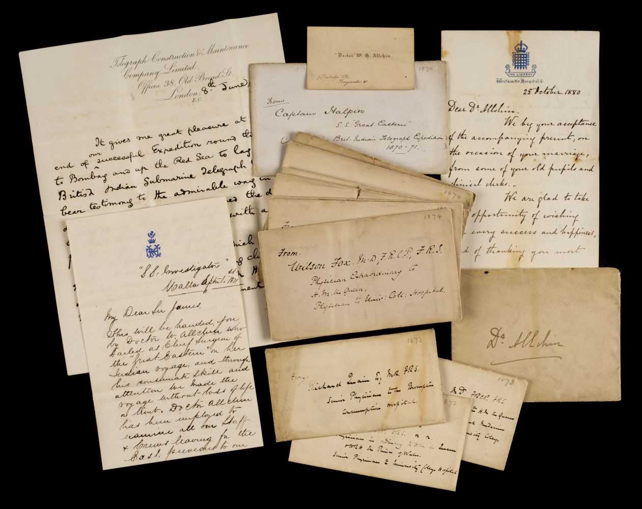 Lot 457 - Allchin (Sir William Henry, 1846-1912). An archive of letters