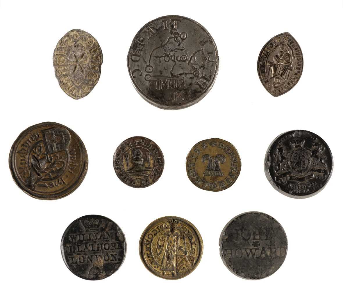 Lot 109 - Desk seals. A collection of Medieval and later desk seals