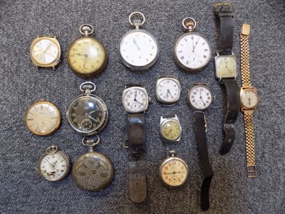 Lot 208 - Wristwatches. A collection of wrist and pocket watches