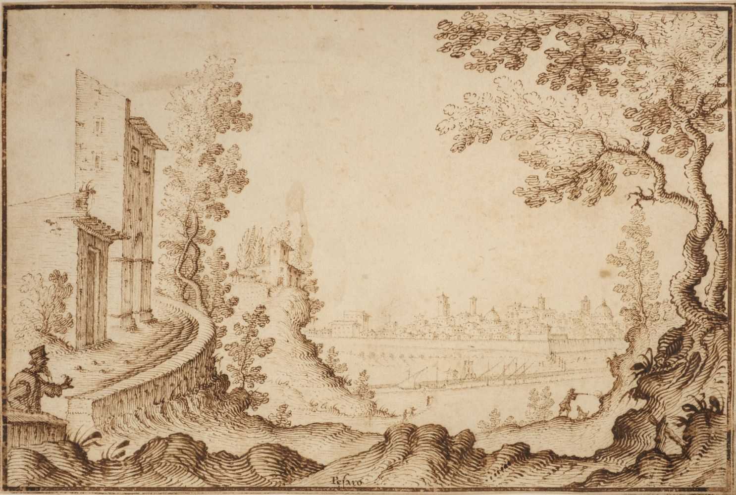 Lot 353 - Cantagallina (Remigio, circa 1582-1656). View of Pesaro
