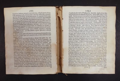 Lot 257 - Boyle (Robert). New Experiments Physico-Mechanical, 2nd edition, 1662, & A Continuation, 1669