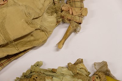 Lot 444 - Doll. An early doll in court dress, circa 1830s/40s