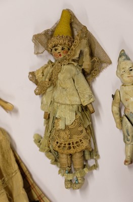 Lot 444 - Doll. An early doll in court dress, circa 1830s/40s