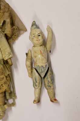 Lot 444 - Doll. An early doll in court dress, circa 1830s/40s