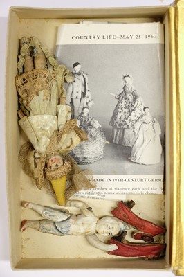 Lot 444 - Doll. An early doll in court dress, circa 1830s/40s