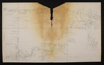 Lot 135 - Africa. Group of approximately 36 manuscript maps, town plans and geological sections, c.1860