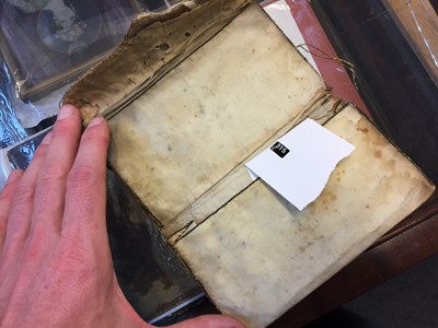 Lot 145 - Pocket Book. An 18th century Moroccan leather wallet, Tetouan, 1754