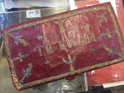 Lot 145 - Pocket Book. An 18th century Moroccan leather wallet, Tetouan, 1754