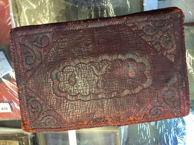 Lot 145 - Pocket Book. An 18th century Moroccan leather wallet, Tetouan, 1754