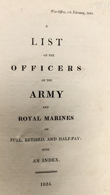 Lot 770 - Army Lists. A List of the Officers of the Army and Royal Marines