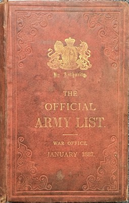 Lot 777 - Army Lists. The Official Army List for the Quarter Ending December 1886, 30 September 1887