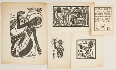 Lot 493 - Guild of St Joseph and St Dominic. Collection of prints ex libris Dunstan Pruden, mid-20th century