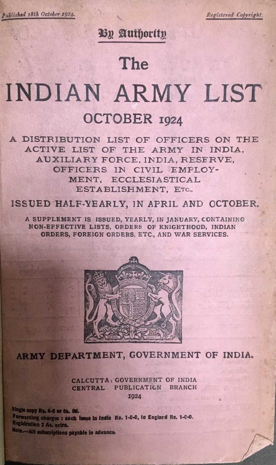 indian army post list low to high