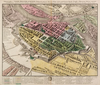 Lot 195 - Wroclaw (Breslau). Homann (Johann Baptist, heirs of), Ichnographica Urbis Wratislaviensis..., 1752