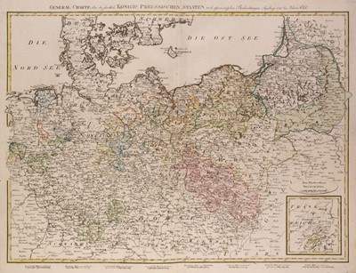 Lot 214 - Germany. Walch (Johann, publisher), General Charte... Koniglich Preussischen Staaten..., 1797