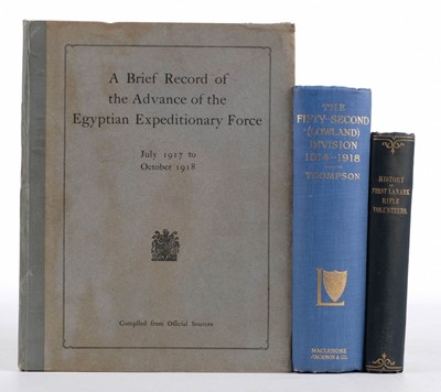 Lot 724 - Lawrence, T.E. A Brief Record of the Egyptian Expeditionary Force, 1919 & 2 others