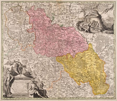 Lot 182 - Silesia/Poland. Seutter (Matthaus), Silesiae Ducatus..., circa 1744
