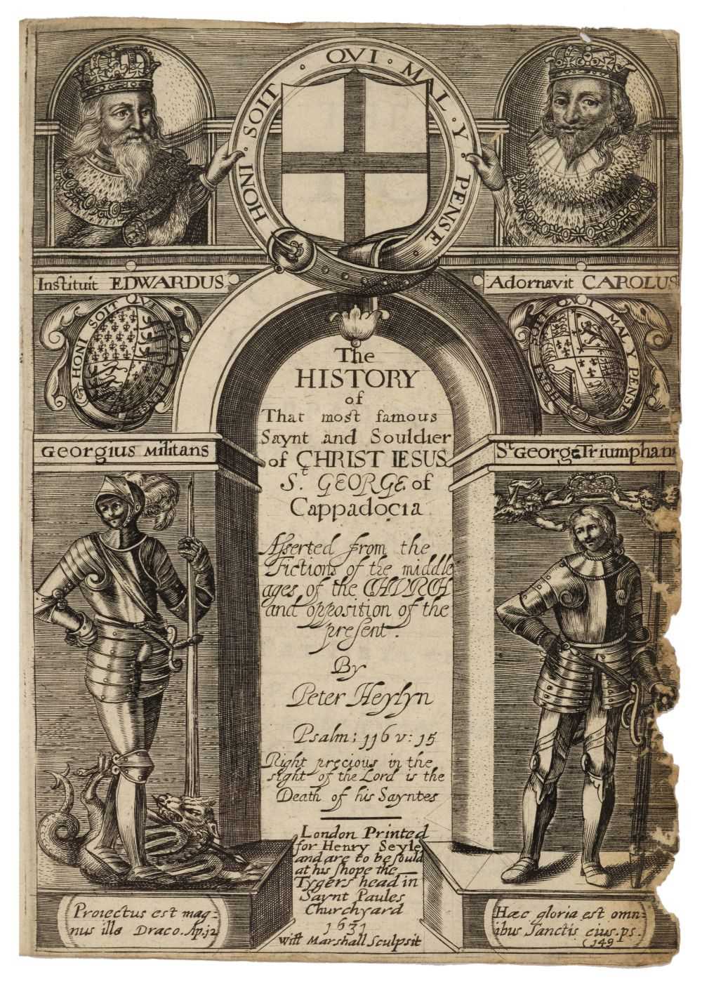 Lot 231 - Heylyn (Peter). The Historie of St George of Cappadocia, 1st edition, 1631, & 7 others