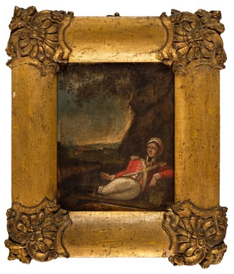 Lot 446 - English School. Wounded officer, circa 1815