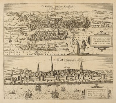 Lot 125 - Konigsberg & Riga. Braun (Georg & Hogenberg Franz), Die Furtsliche Hauptt Statt Konigssberk..., 1618