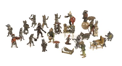 Lot 443 - Austrian cold-painted figures. A collection of 25 figurines, circa 1900