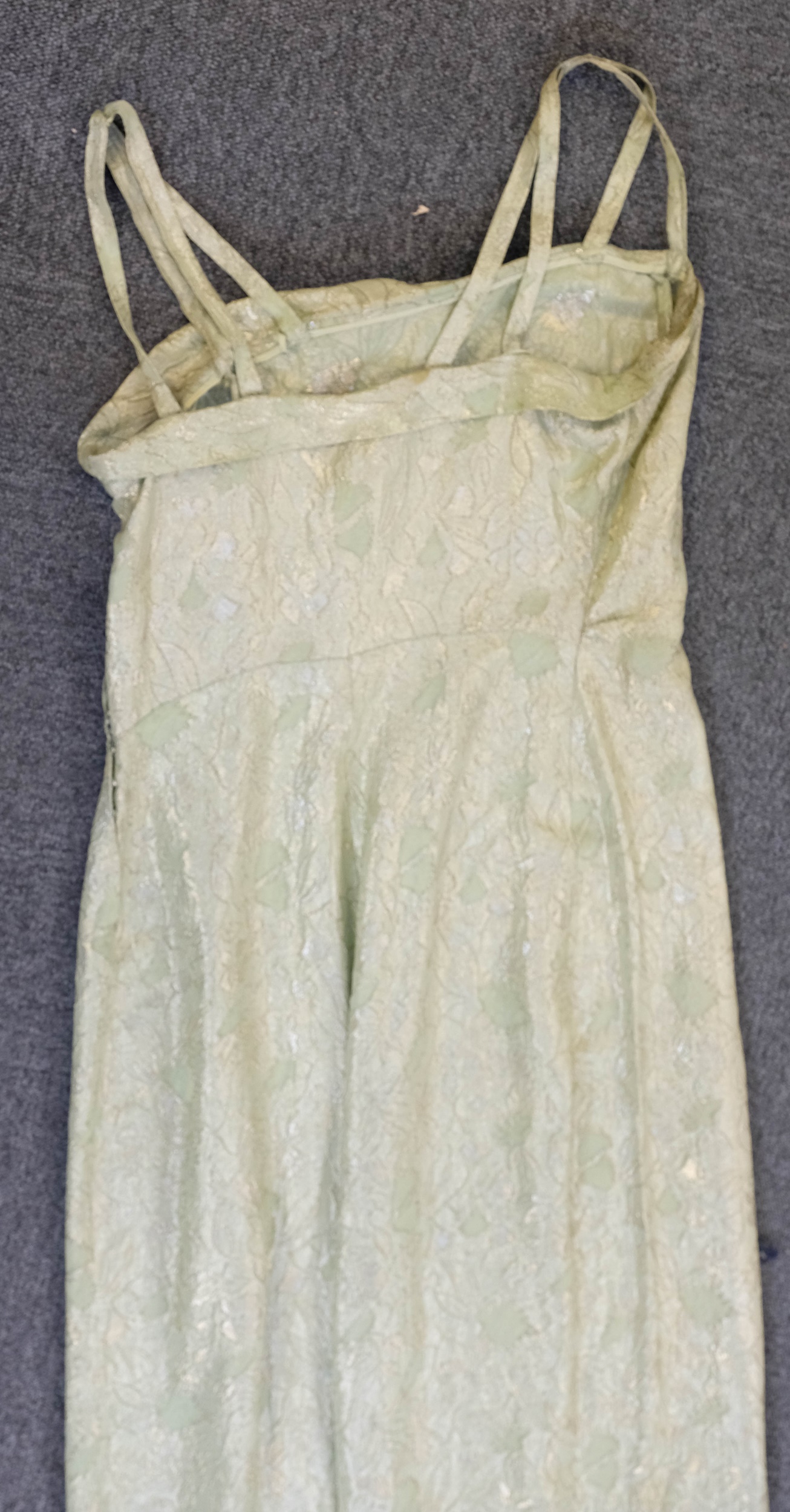 Lot 266 - Dress. A 1920s evening gown and train, and a