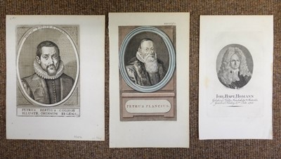 Lot 102 - Cartographers. A collection of thirteen portraits of cartographers, 16th - 19th century
