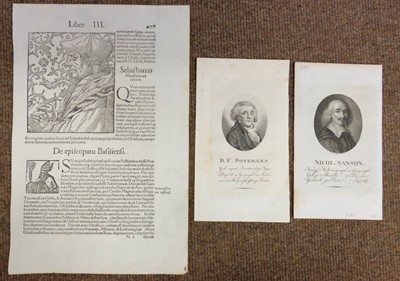 Lot 102 - Cartographers. A collection of thirteen portraits of cartographers, 16th - 19th century
