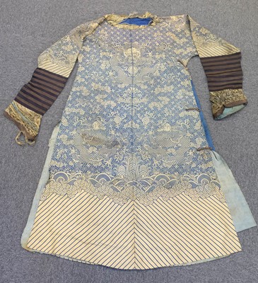 Lot 263 - Chinese Dragon Robe. A 19th century brocade silk Dragon Robe