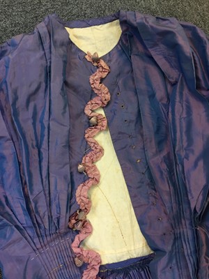 Lot 267 - Dress. A changeable silk gown, circa 1850