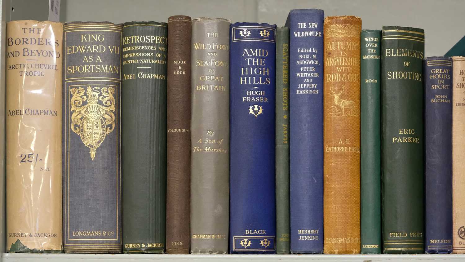 Lot 70 - Chapman (Abel). The Borders and Beyond, 1st edition, 1924, dust jacket, & 29 others, field sports