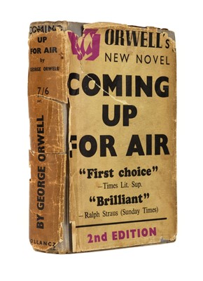 Lot 593 - Orwell (George). Coming Up for Air, 1st edition, 2nd impression, Victor Gollancz, 1939