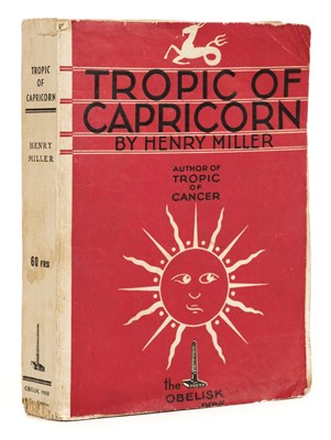 Lot 590 - Miller (Henry). Tropic of Capricorn, 1st edition, Paris: The Obelisk Press, 1939