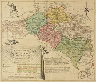 Lot 118 - Galicia. Probst (Jean Michael), Carte nouvelle des Royaumes de Galizie et Lodomerie..., circa 1780