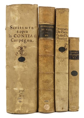 Lot 284 - Italy. Four manuscripts, c.18th century, ex libris Lord North & Sir Thomas Phillips