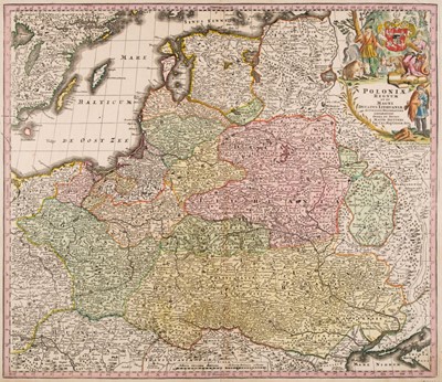 Lot 180 - Poland. Seutter (Matthaus), Poloniae Regnum ut et Magni Ducatus Lithuaniae..., Augsburg, circa 1730