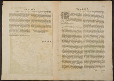 Lot 166 - Prussia. De Jode (Gerard), Prussiae Regionis Sarmatiae Europae Nobibilis..., circa 1593