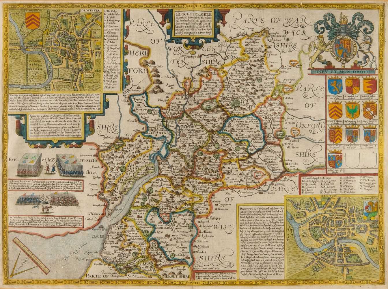 Lot 155 - Gloucestershire. Speed (John), Glocestershire contrived..., circa 1627