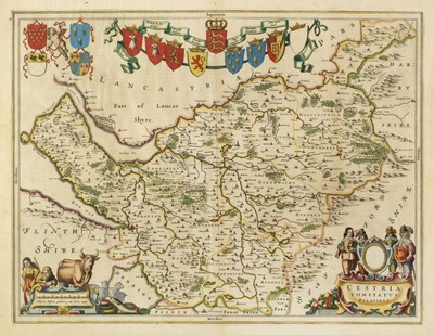 Lot 103 - Cheshire. Blaeu (Johannes), Cestria comitatus Palatinus, Amsterdam, circa 1662