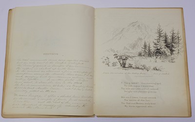 Lot 18 - North Wales. An illustrated manuscript journal, by Isabella Nicholson, 1837